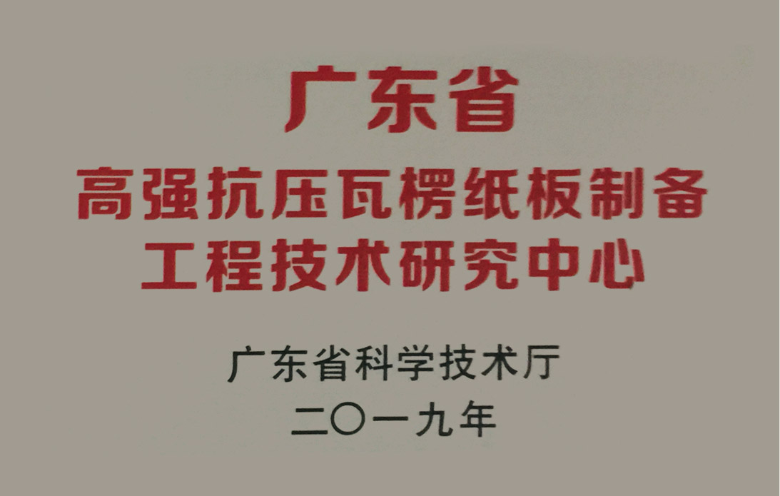 广东省高强抗压瓦楞纸板制备工程技术研究中心